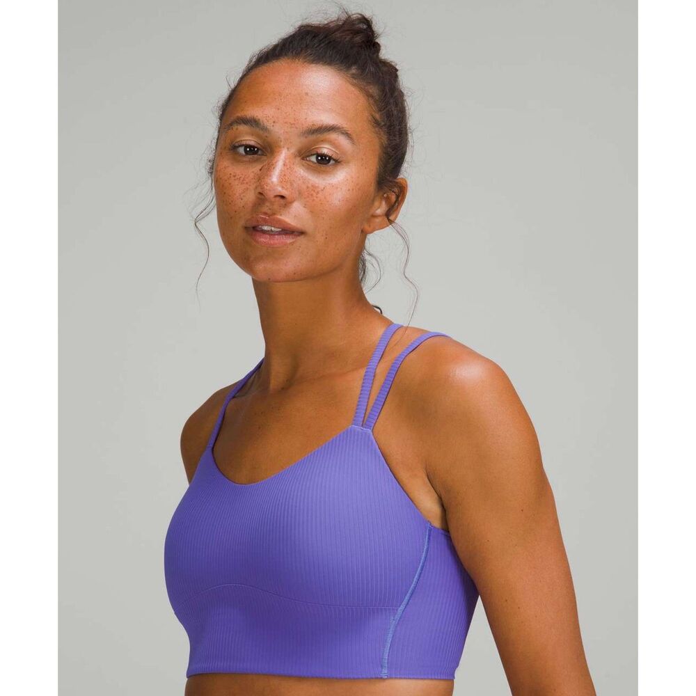lululemon athletica Purple Ribbed Strappy Sports Bra